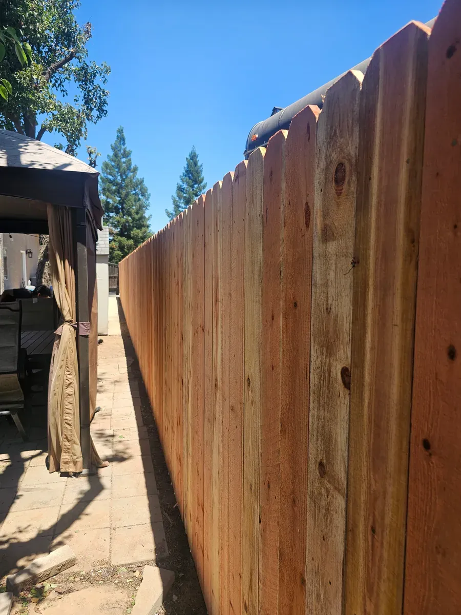 Tall solid privacy fence in Fresno, California